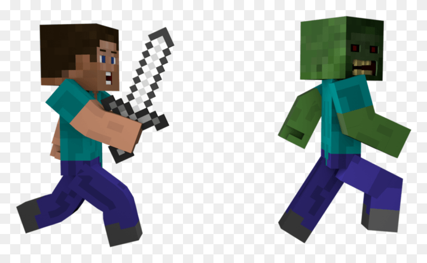 1090x640 Minecraft Zombie, Toy, Robot, Cardboard HD PNG Download