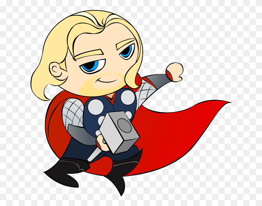 648x599 Mini Cartoon Thor Cartoon, Doodle Descargar Hd Png