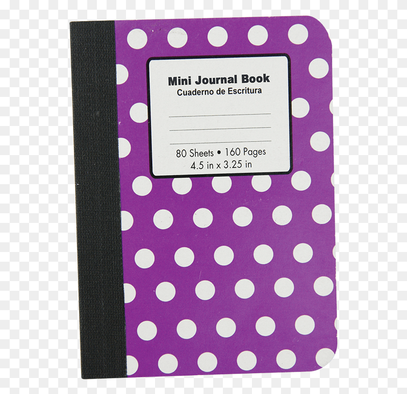 555x753 Mini Journal Book Black And White Polka Dots, Texture, Rug, Polka Dot HD PNG Download
