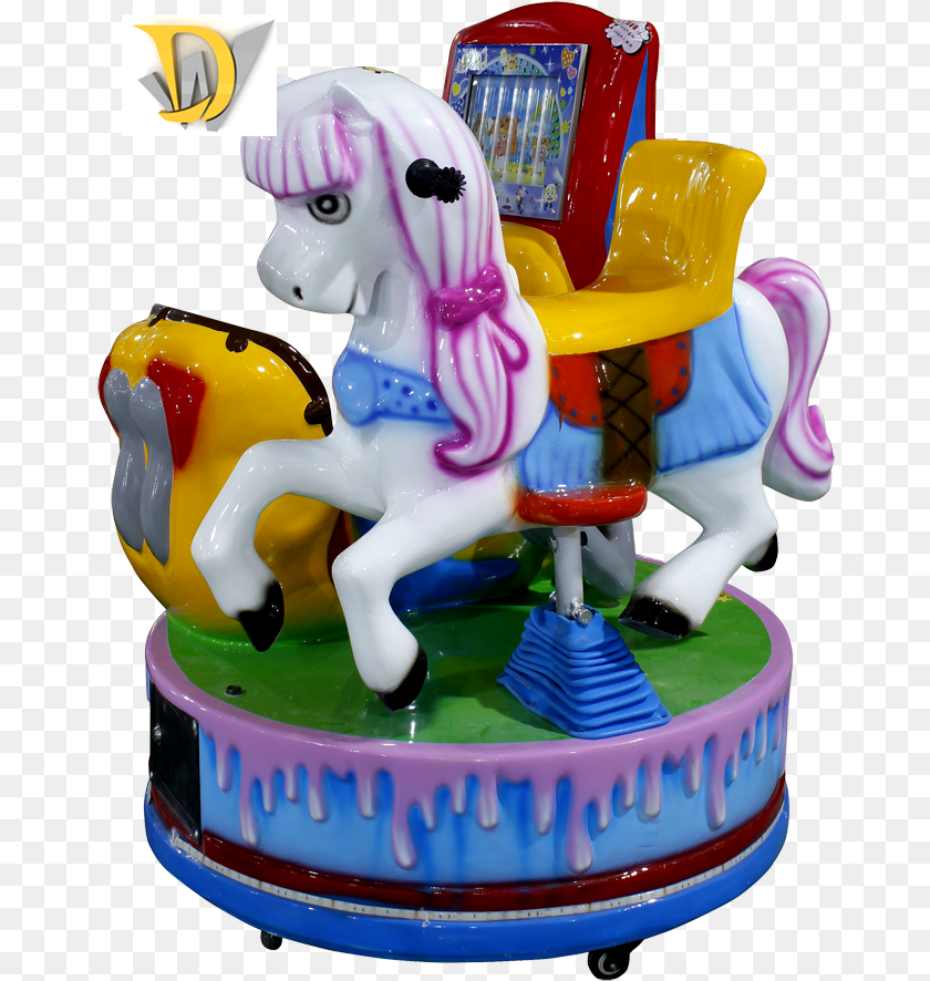 667x886 Mini Kids Jumping Amusement Park Ride On Horse Toy Child Carousel, Birthday Cake, Cake, Cream, Dessert PNG