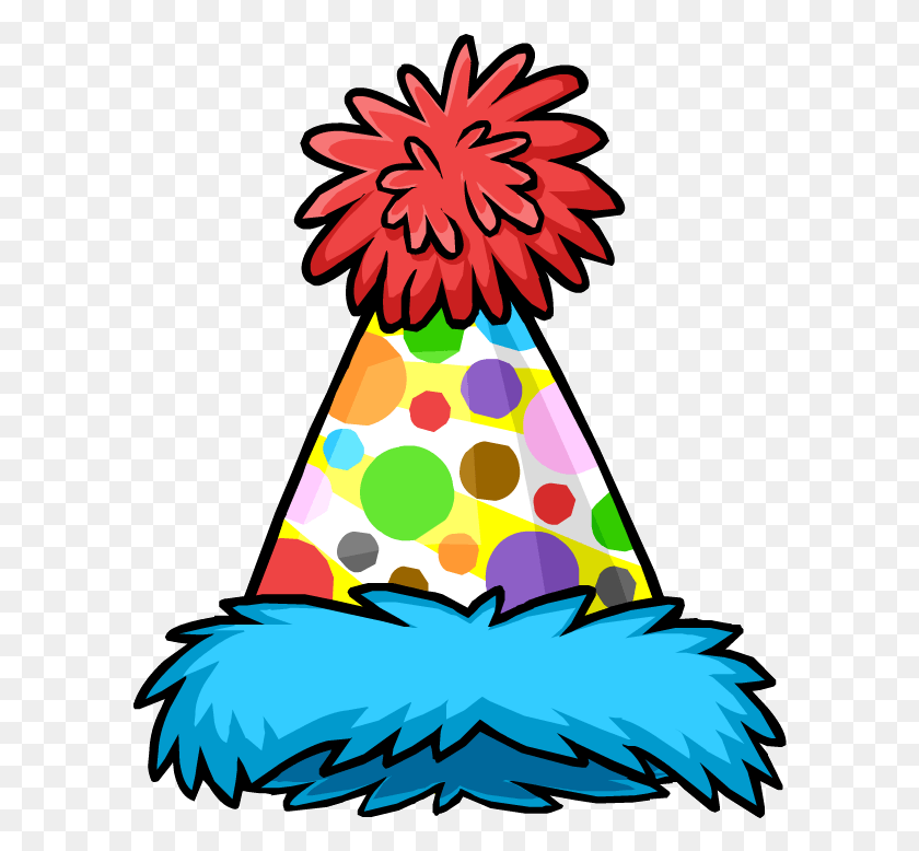 598x718 Mini Polka Dot Puffle Hat Transparent Background Birthday Hat, Clothing, Apparel, Party Hat HD PNG Download