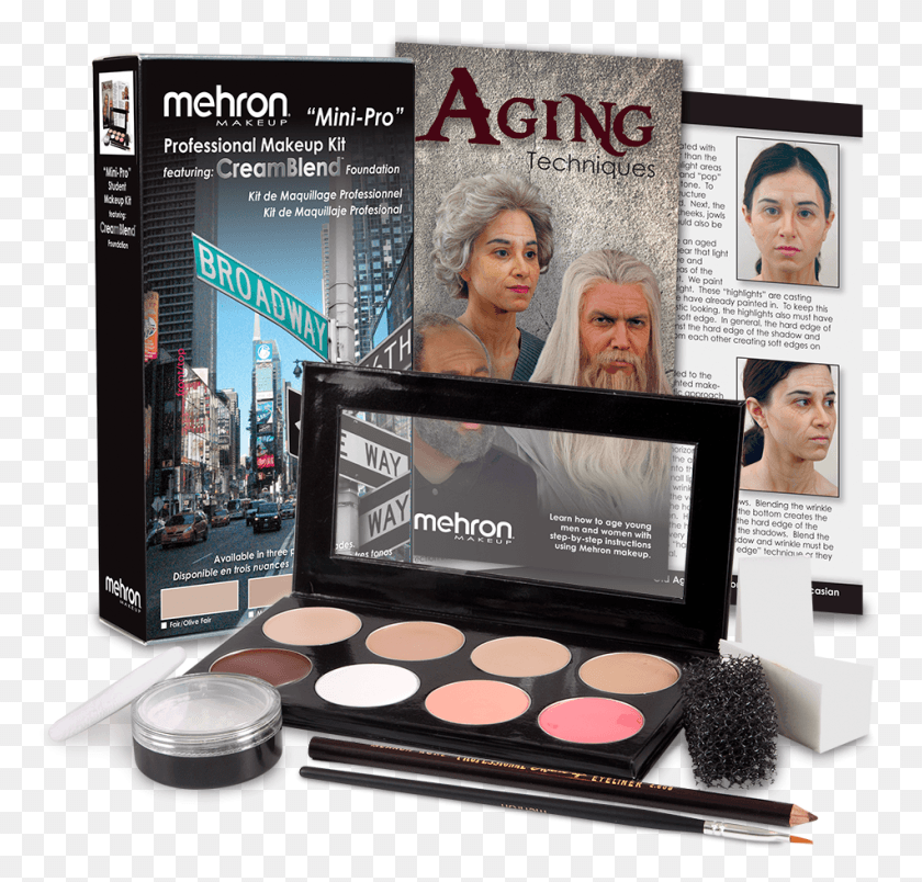 950x907 Mini Pro Professional Makeup Kit Mehron Makeup Kit, Persona, Humano, Cosméticos Hd Png