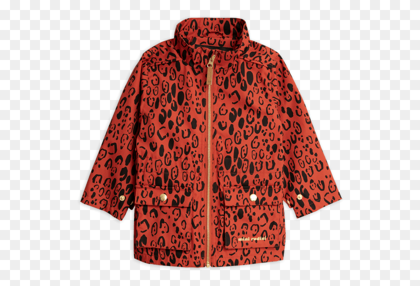 534x512 Mini Rodini Red Leopard Piping Jacket, Clothing, Apparel, Coat HD PNG Download