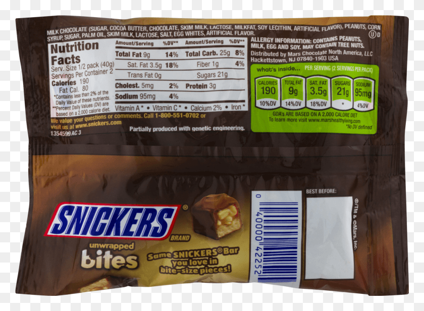 1801x1284 Mini Snickers Nutrition Label, Flyer, Poster, Paper HD PNG Download