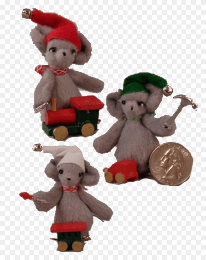 1144x1467 Miniature Artist Teddy Bear Mice Toymaker Christmas Christmas Elf, Figurine, Plush, Toy HD PNG Download