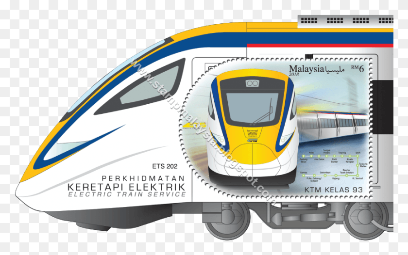 860x514 Descargar Png Hoja En Miniatura Precio Original Sello Ets Malasia, Tren, Vehículo, Transporte Hd Png