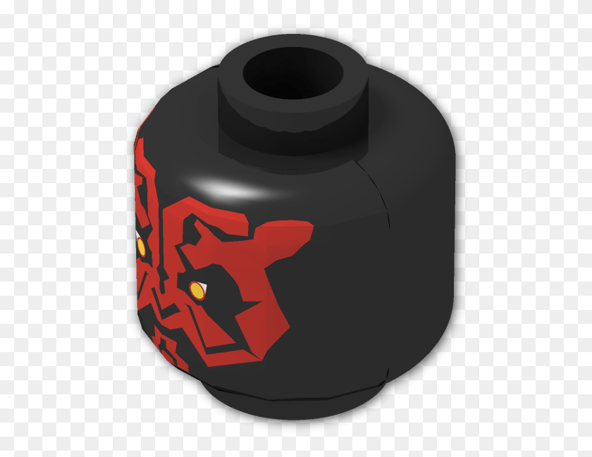 496x589 Minifig Head With Sw Darth Maul Pattern Vase, Jar, Bottle, Pottery HD PNG Download