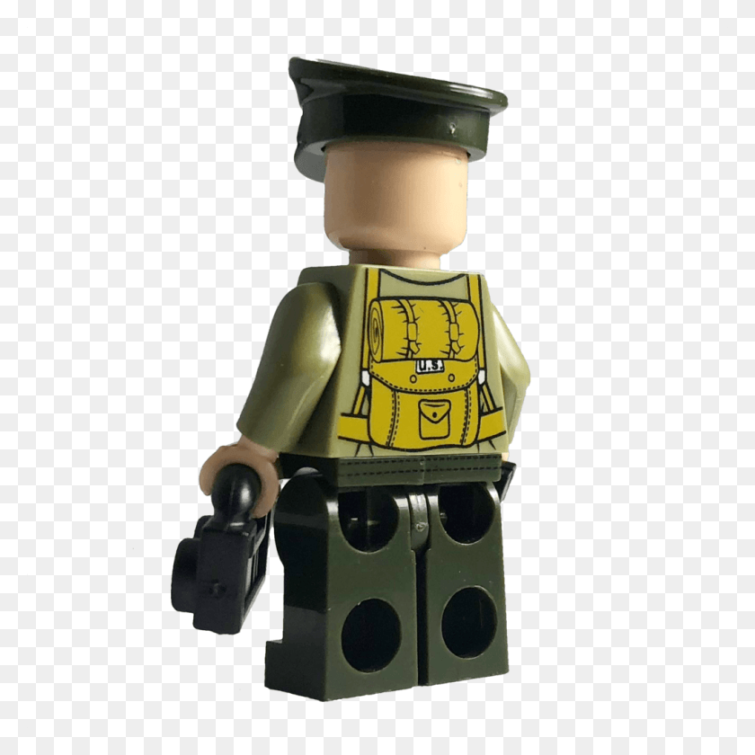 1024x1024 Minifig World War Ii American Normandy Officer Brick Figurine, Toy, Robot HD PNG Download
