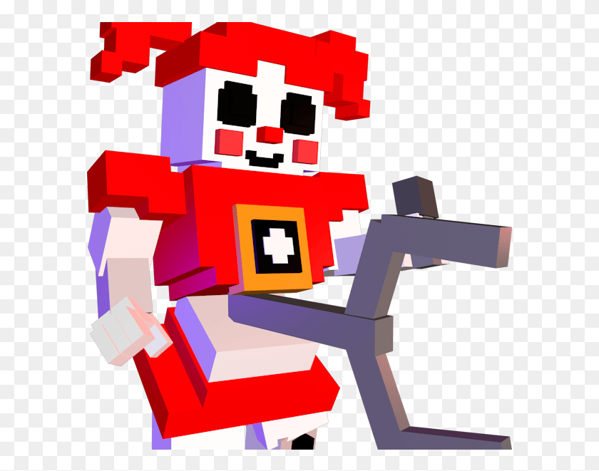 599x601 Minigame Circus Baby With Claw By The Smileyy Cartoon, Toy, Robot, Minecraft HD PNG Download