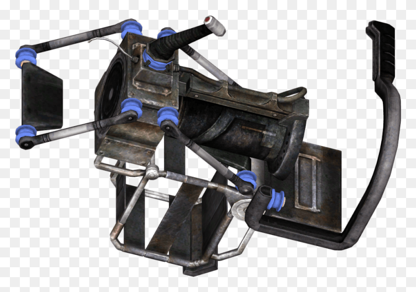953x648 Descargar Png Minigun Subframe Amortiguado Fallout 4 Ametralladora Montada En El Hombro, Arma, Arma, Vehículo Hd Png