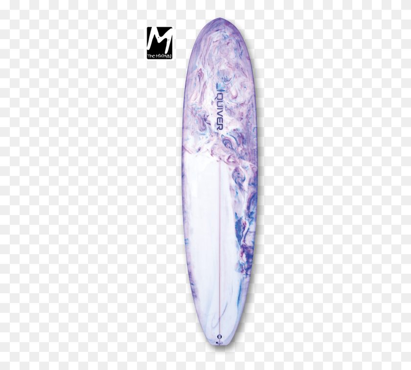253x697 Minimal Quiver Surfboard Transparent Surfboard Purple, Crystal, Nature, Outdoors HD PNG Download