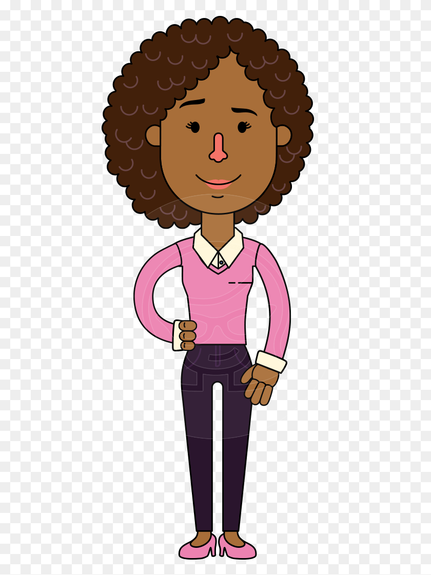 479x1061 Minimalistic African American Girl Vector Character Design, Person, Human, Label HD PNG Download