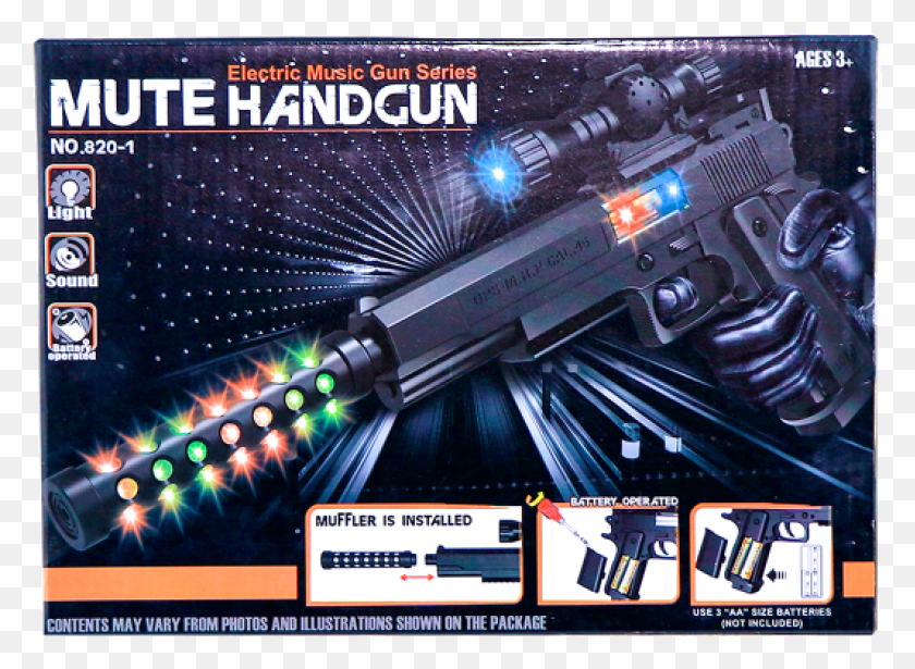 1065x759 Minime Mute Hand Gun Electric Music Gun Series Machine Gun, Weapon, Weaponry, Poster HD PNG Download