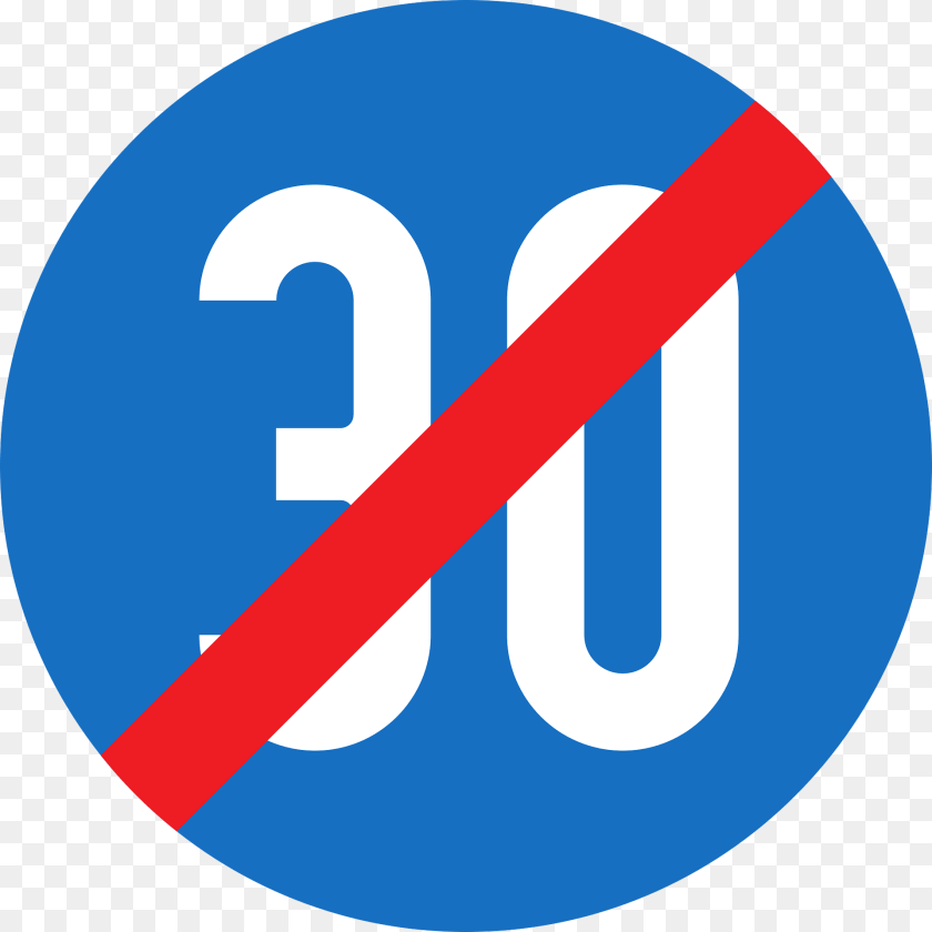 Minimum Speed Limit Ends Sign In Austria Clipart, Symbol, Logo PNG