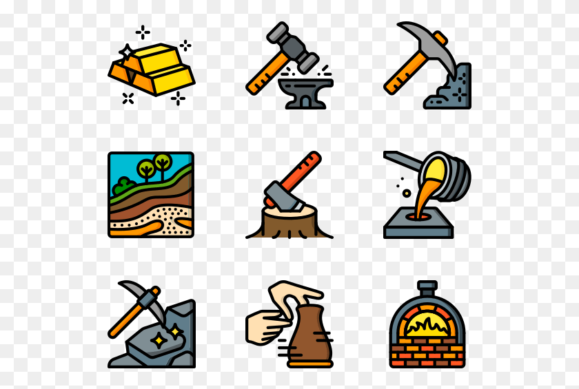 529x505 Mining And Crafting, Tool, Hammer, Poster HD PNG Download