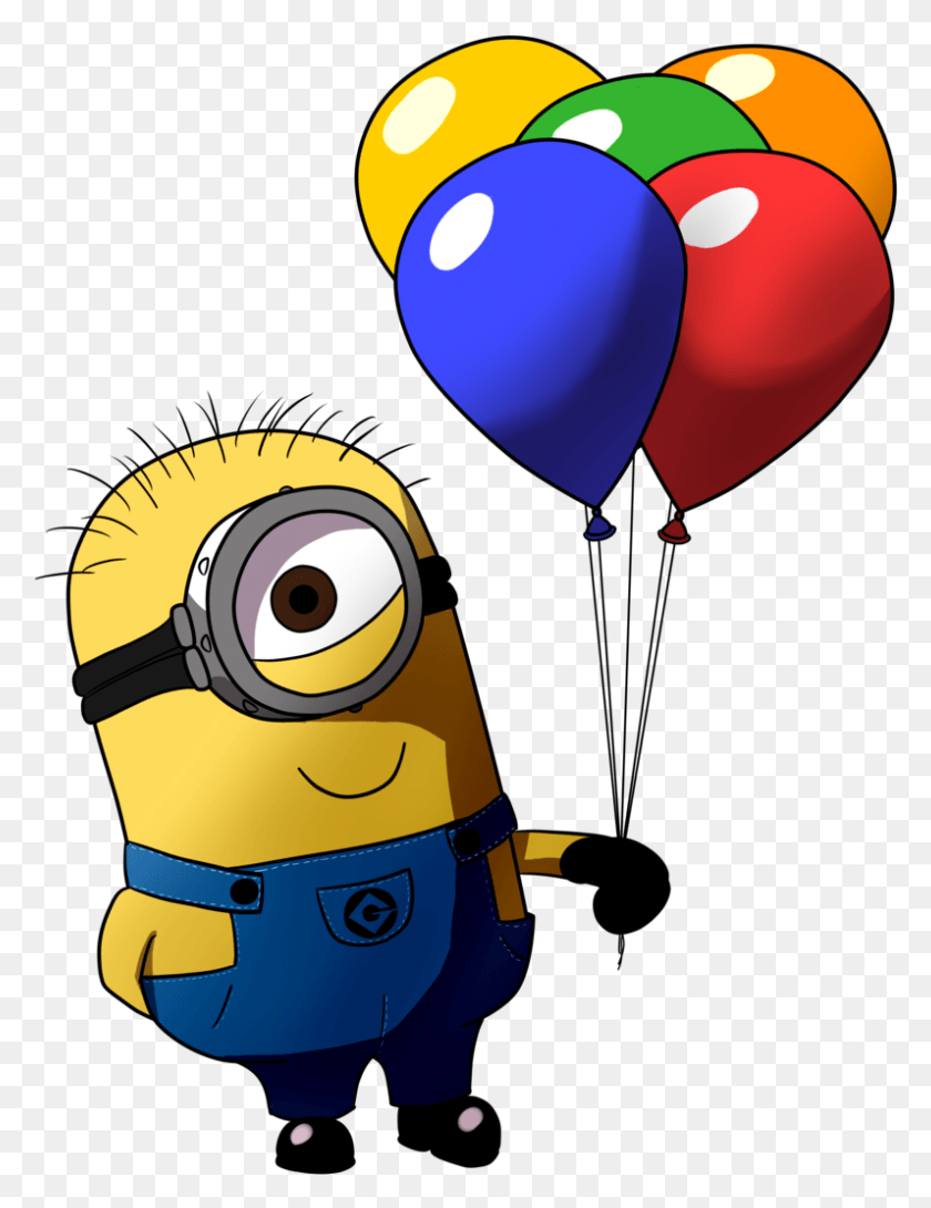 796x1052 Minion Happy Birthday Images Photo, Balloon, Ball HD PNG Download