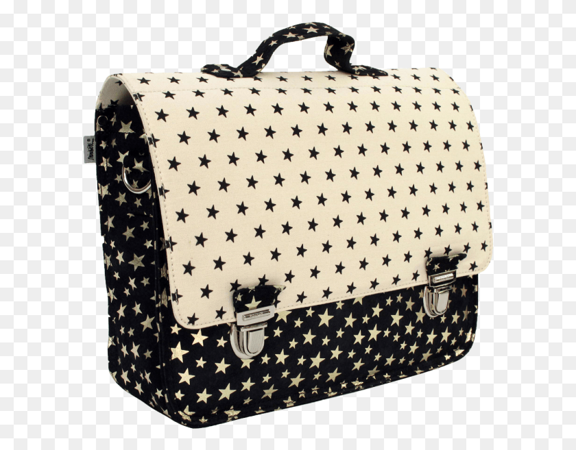 601x597 Minisri Satchel Black And White Stars Briefcase, Purse, Handbag, Bag HD PNG Download