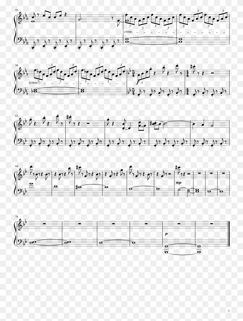748x1048 Ministry Of Magic Sheet Music Composed By Nicholas Humming Chorus Piano Sheet, Gray, World Of Warcraft HD PNG Download