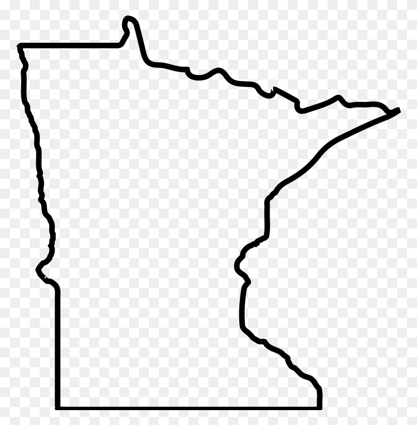 776x796 Minnesota Outline Black Outline Of Minnesota, Bow, Outdoors, Nature HD PNG Download