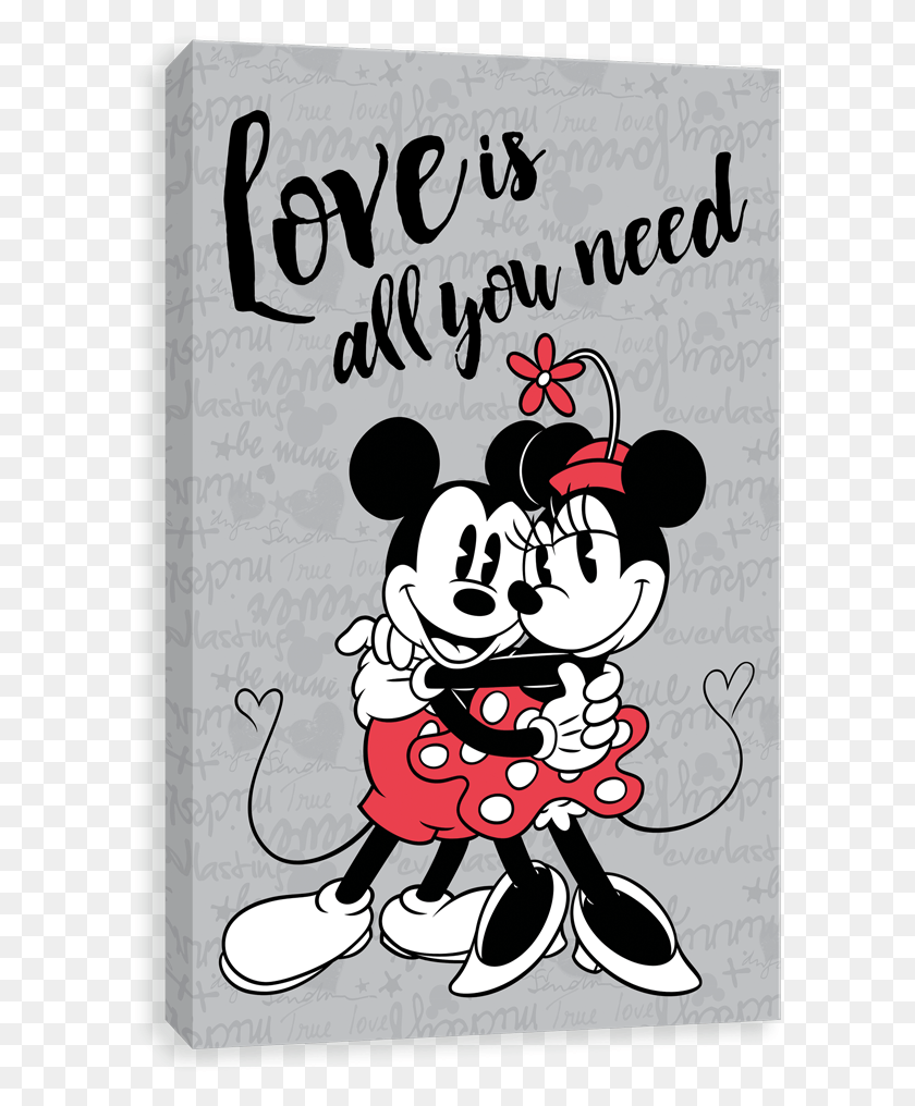 595x956 Minnie And Mickey Mouse I Love You, Poster, Advertisement, Text HD PNG Download