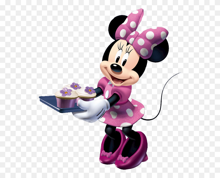 548x620 Minnie Mouse Clipart Transparent Background Minnie Mouse Holding A Cupcake, Toy, Dish, Meal HD PNG Download