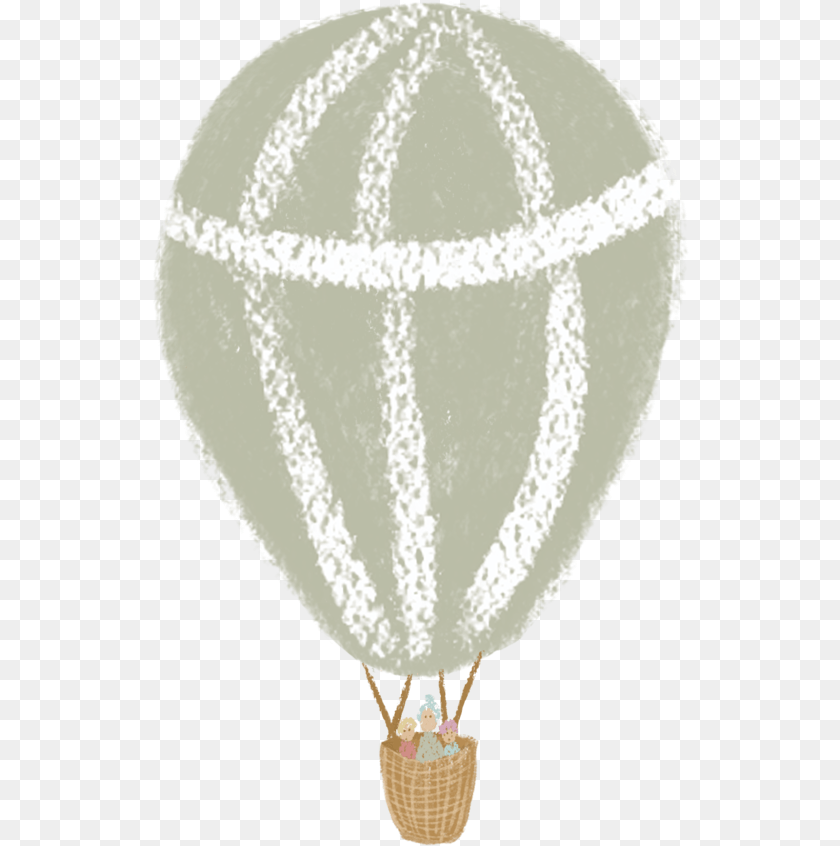 Mint Hot Air Balloon, Vehicle, Aircraft, Transportation, Hot Air Balloon Sticker PNG