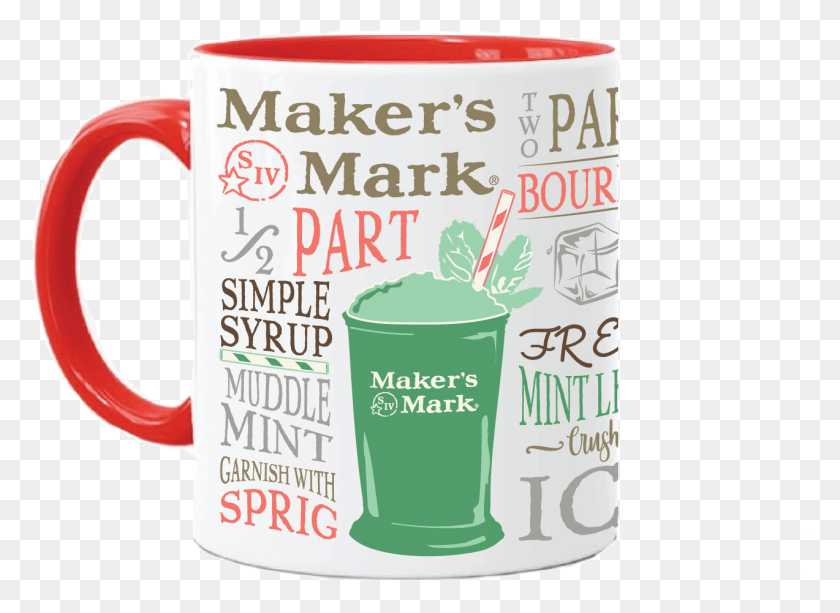 1273x903 Mint Julep Типография Кружка Makers Mark, Чашка, Кофейная Чашка, Напиток Hd Png Скачать