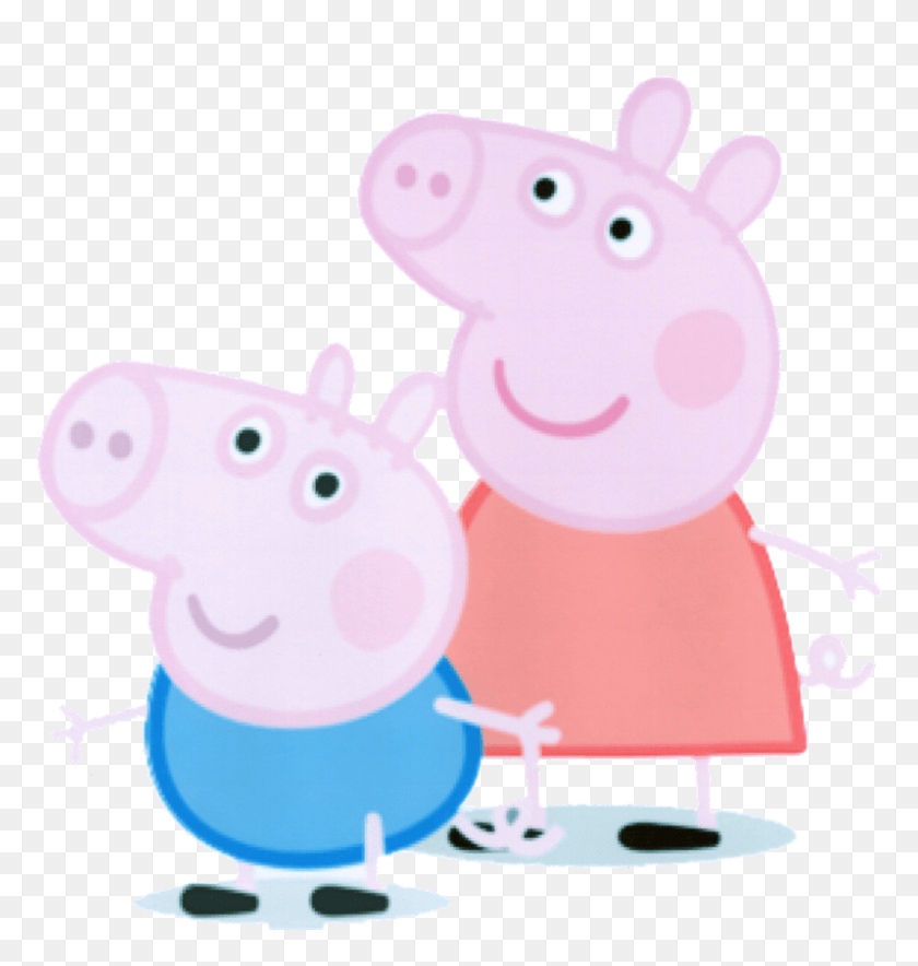 798x844 Minus George Pig Peppa Pig Me Gustas Clip Art Buttons Peppa Pig And George, Toy, Plush, Photography HD PNG Download