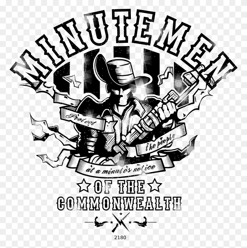 1250x1259 Minutemen Of The Commonwealth Fallout 4 Minutemen Motto, Text, Adventure, Leisure Activities HD PNG Download