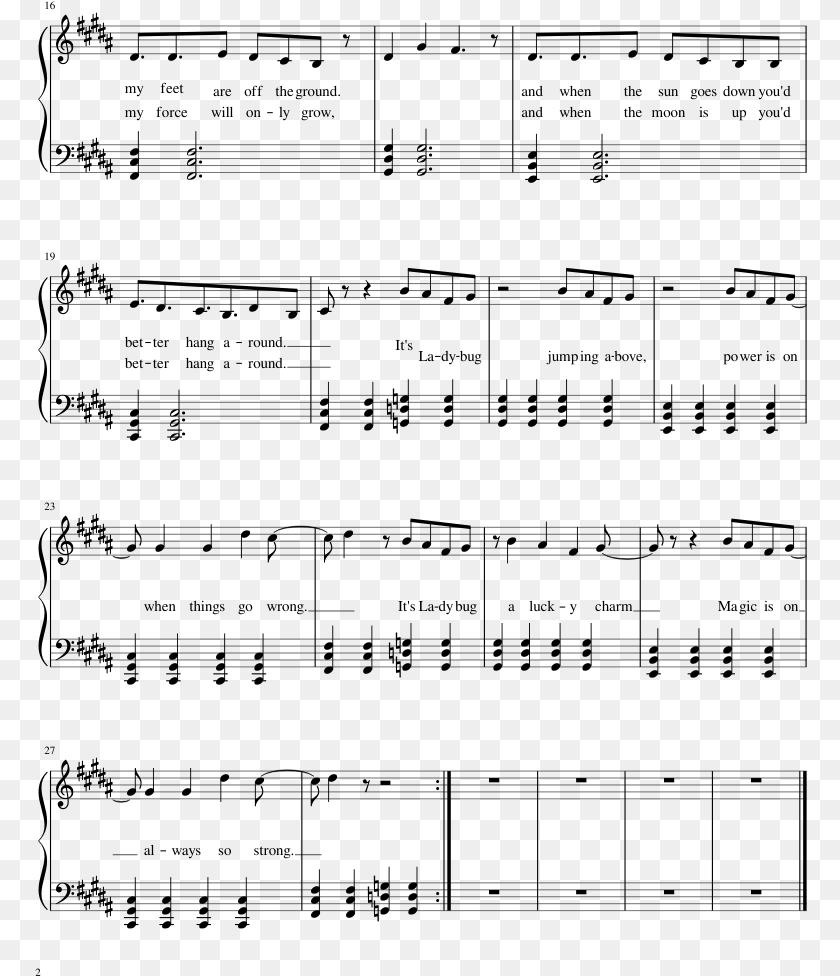 773x976 Miraculous Ladybug Sheet Music Composed By Brynn Shults Lachrimae Antiquae John Dowland Score, Gray Transparent PNG