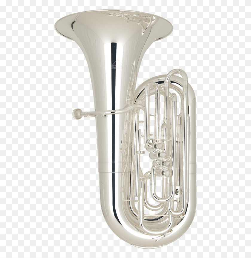 477x801 Miraphone Pt 6p Silver Plated Cc Tuba, Horn, Brass Section, Musical Instrument HD PNG Download