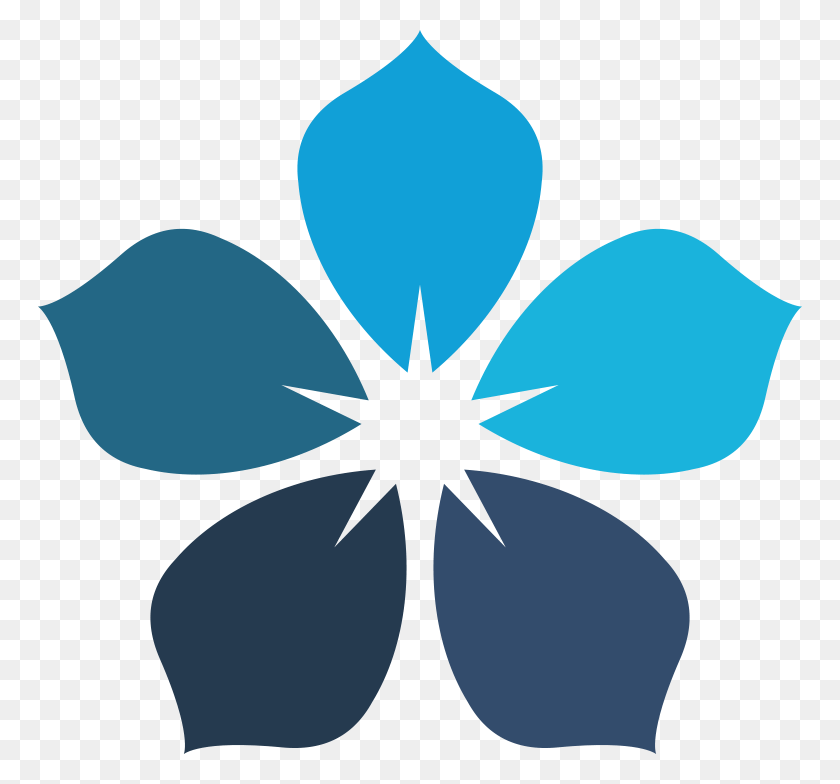 764x724 Mirillis Flower Logo Blue Flower Logo, Symbol, Plant, Leaf HD PNG Download