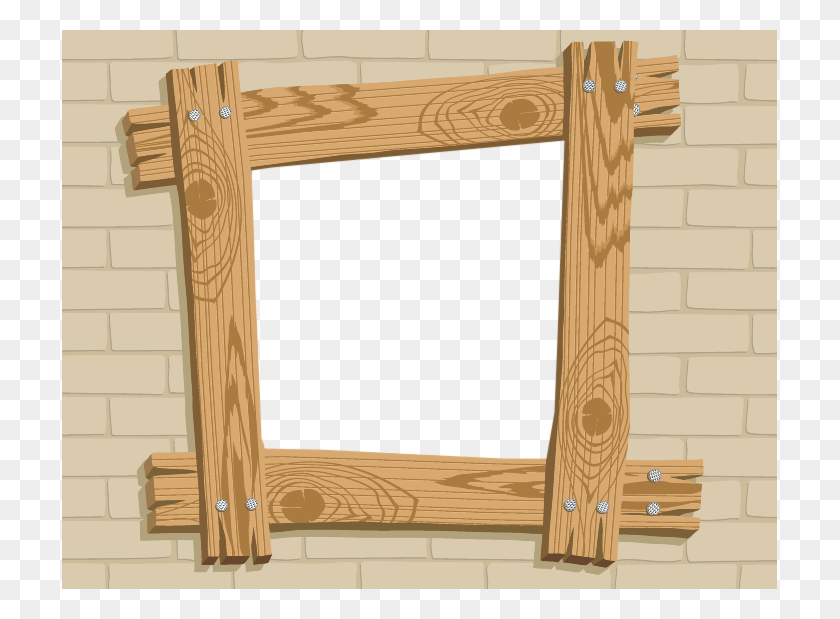 715x559 Mirror Clipart Wooden Frame Simple Frame Photo Psd, Wood, Plywood, Furniture HD PNG Download
