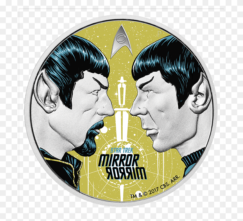 709x707 Descargar Png Espejo Espejo Spock Star Trek La Serie Original Espejo Espejo, Cartel, Anuncio, Persona Hd Png