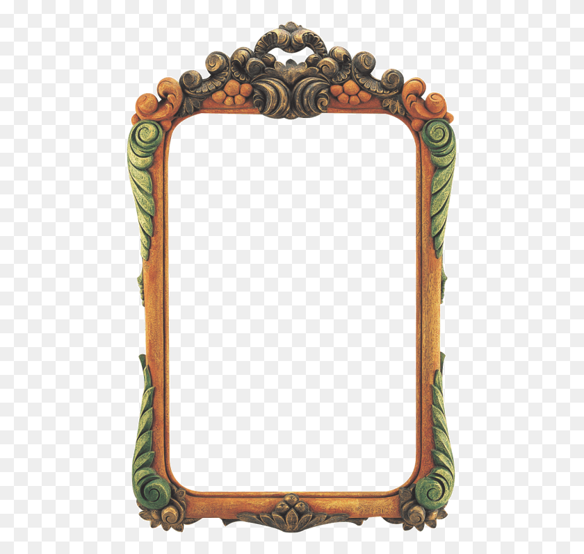 475x738 Mirror Wood Frame Transparent, Cane, Stick, Gate HD PNG Download