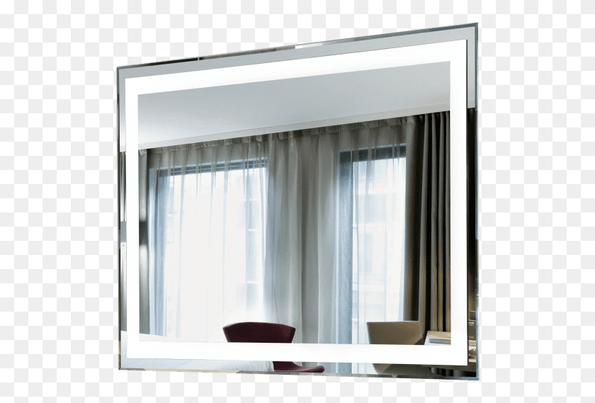 516x509 Mirrors With Led Bathroom Cabinet, Picture Window, Window, Curtain HD PNG Download