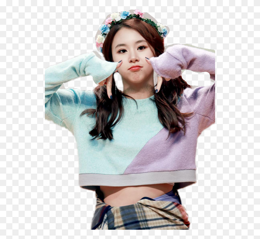 550x711 Mis Idols Coreanas Favoritas Chaeyoung Twice, Sleeve, Clothing, Person HD PNG Download