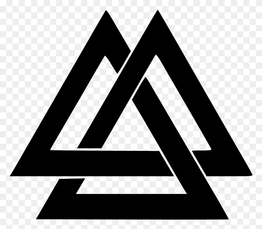 1374x1186 Misc Personal Use Valknut Vikings Triangle, Bow HD PNG Download