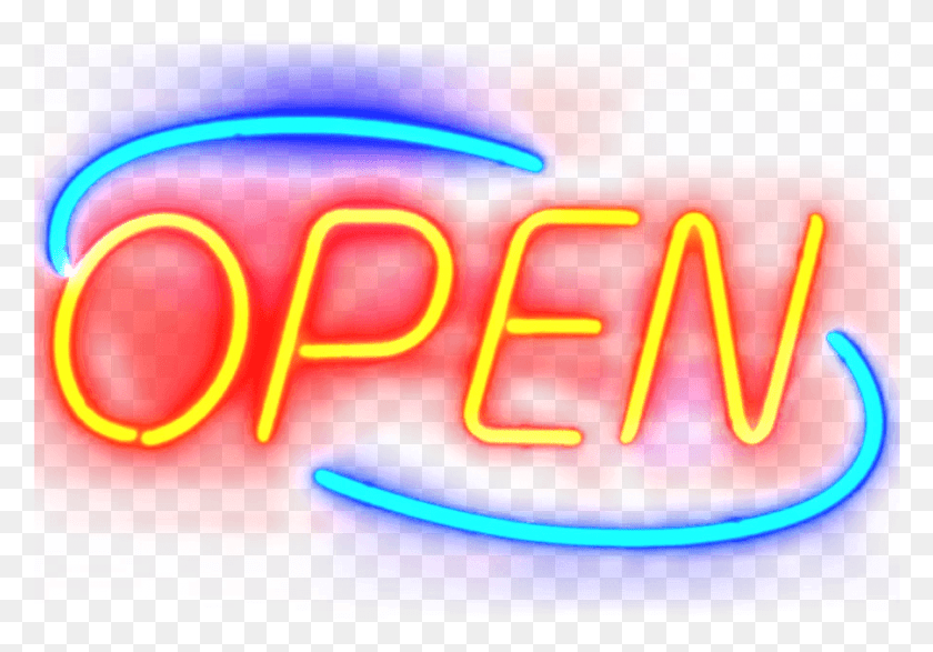 901x609 Miscellaneous Neon Open Neon Sign, Light, Text HD PNG Download