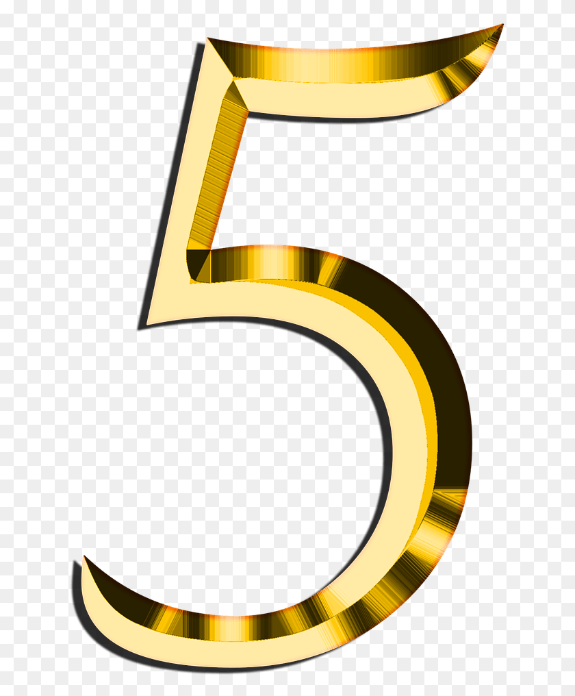 638x956 Miscellaneous Numbers Gold Number 5, Symbol, Text, Lamp HD PNG Download