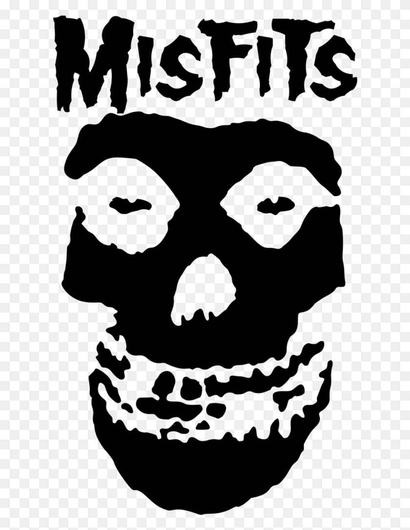 626x1025 Descargar Png Misfits Logo Misfits Cráneo Negro, Gris, World Of Warcraft Hd Png