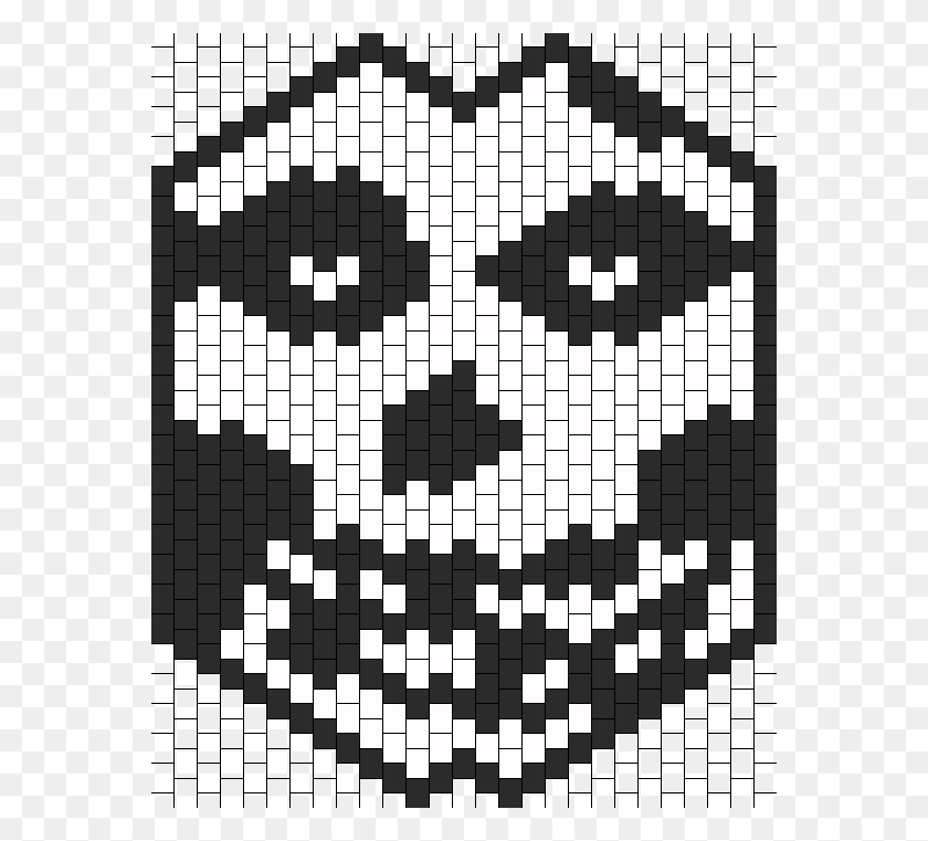 566x701 Misfits Mask Bead Pattern Glimmingehus, Rug, Head, Game HD PNG Download