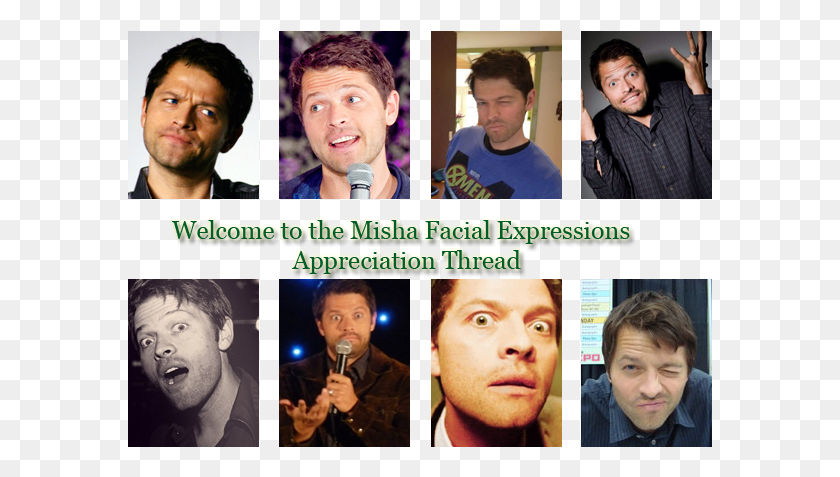 585x417 Descargar Png Misha Expresiones Faciales Misha Collins Y Sebastian Stan, Persona, Humano, Cabeza Hd Png