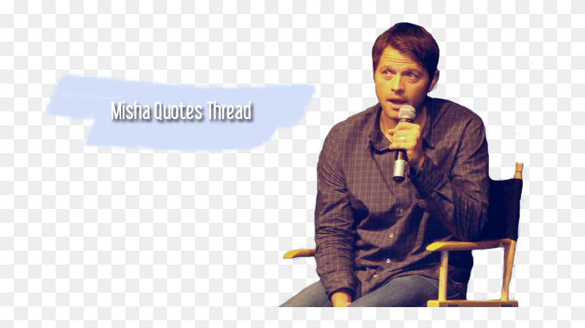 714x411 Misha Quotes Thread Sitting, Person, Human, Microphone HD PNG Download
