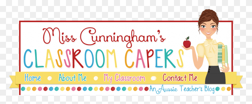1094x405 Miss Cunningham39s Classroom Capers, Text, Person, Human HD PNG Download