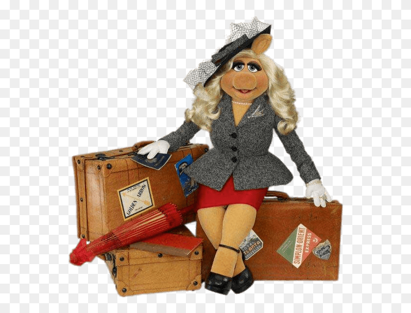 564x580 Miss Piggy Travelling Miss Piggy Dressed Up, Doll, Toy, Figurine HD PNG Download