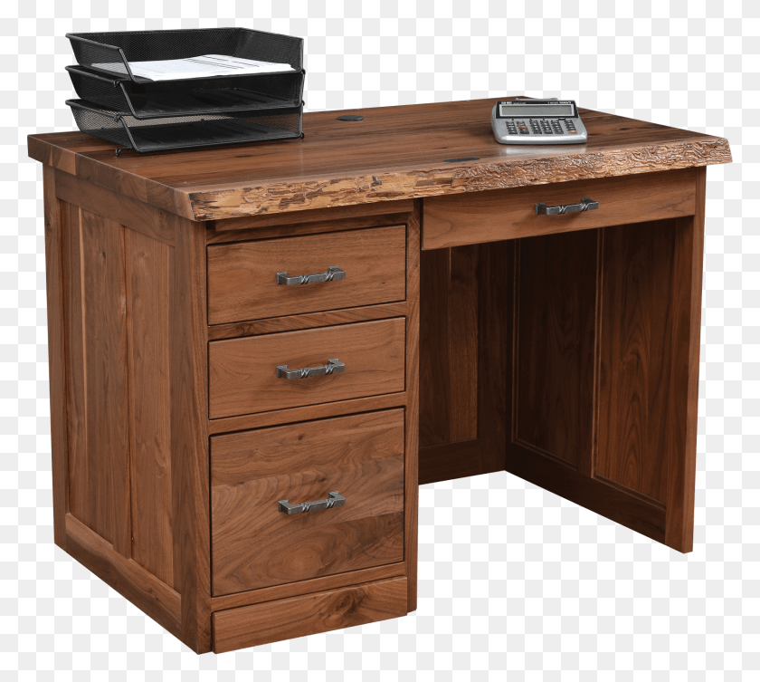 1675x1490 Mission Flat Top Desk W Live Edges Table, Furniture, Kitchen Island, Indoors HD PNG Download