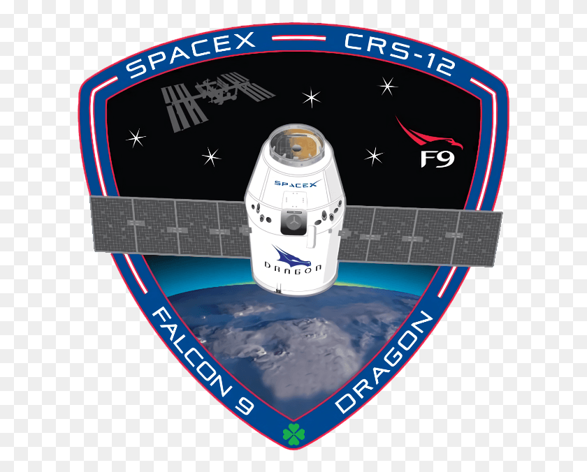 621x616 Mission Patch Spacex Crs 12 Patch, Calibre, Reloj De Pulsera, Tacómetro Hd Png