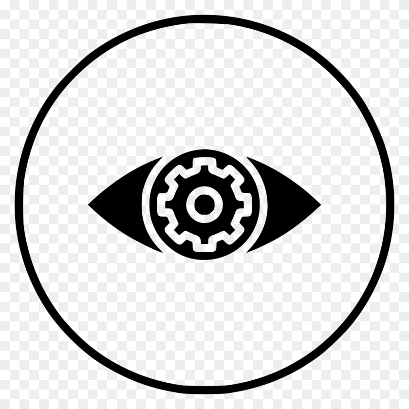 980x980 Mission Vision View Settings Preferences Svg Eye Gear Icon, Logo, Symbol, Trademark HD PNG Download