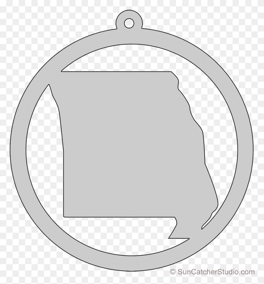 908x982 Missouri Outline Transparent Background Circle, Watering Can, Can, Tin HD PNG Download